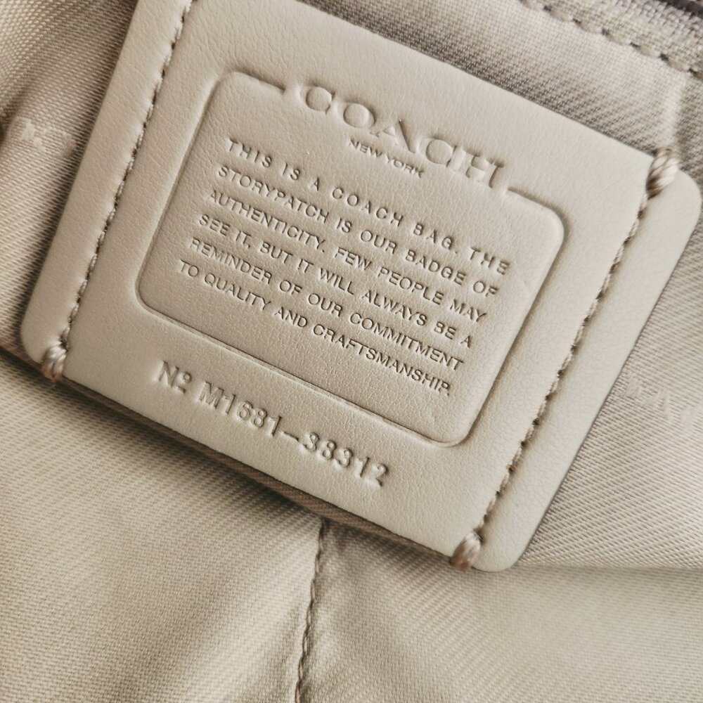 New Coach Taylor Tan Leather Shoulder Bag Purse - Picture 13 of 13
